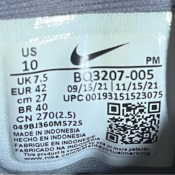 Nike Revolution 5 Womens Size 10 Running Shoes Sneakers Gray White BQ3207-005 - Picture 8 of 8